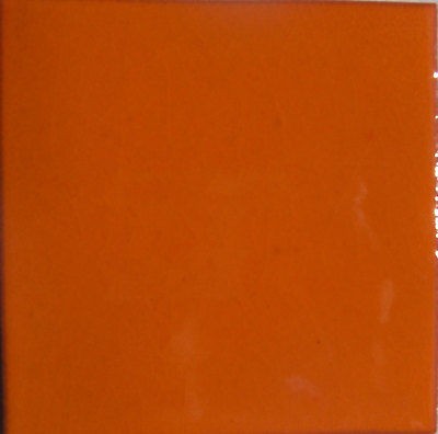 12 tile mexican solid orange talavera ceramic s023 