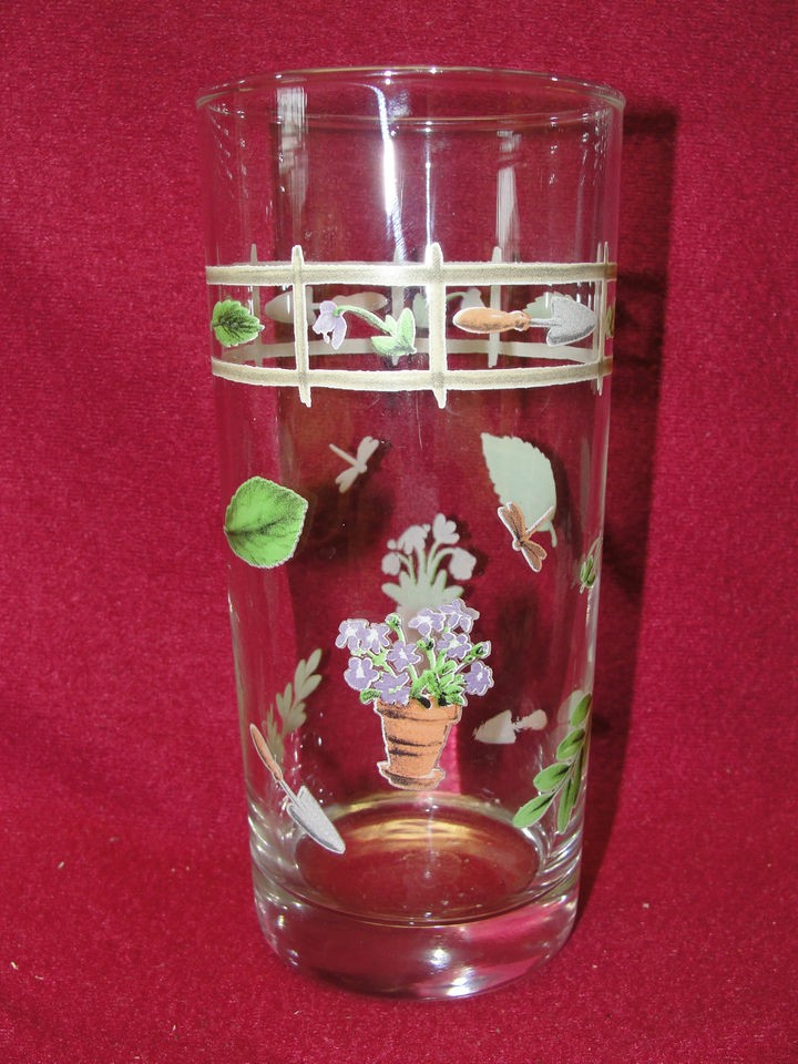 PFALTZGRAFF CHINA   FLOWER GARDEN   GLASSWARE TUMBLER / COOLER