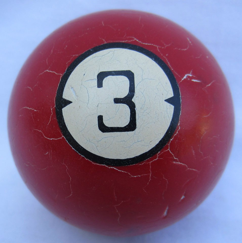 Antique/Vintage Brunswick Ivorylene Dart Billiard Ball #3 (108)