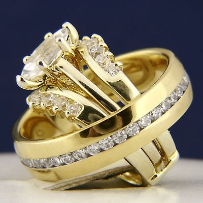 stainless steel bridal set in Engagement/Wedding Ring Sets