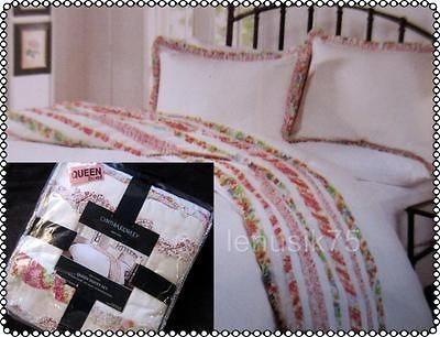   Rowley (3PC) GIRL QUEEN DUVET COVER QUILT Stripe Floral Pillowcases