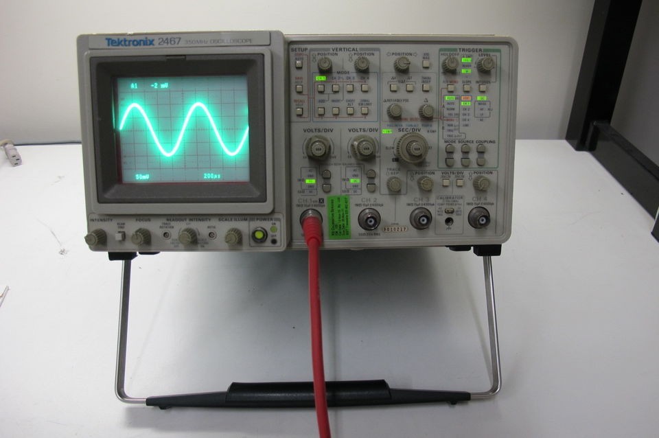 tektronix 2467 oscilloscope 350mhz 4 ch 2 probes time left