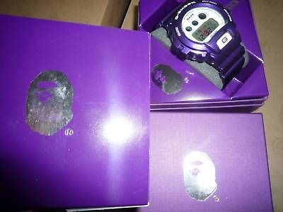 shock x bape purple watch casio ape from japan