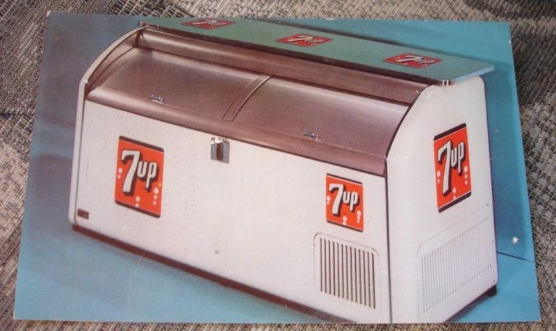 up soda bottle cooler advertising photo postcard time left