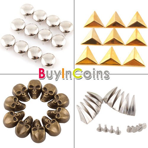 10/12/15/20/22mm Round Stars Triangle Cone Skeleton Head Cross 