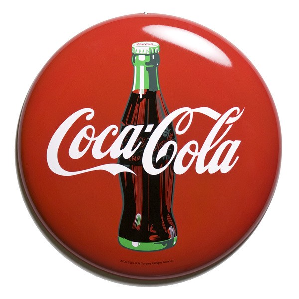 newly listed coca cola button 16 inch round time left