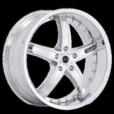 22 x10 RUFF RACING R953 CHROME 5X115 W/ 20 ET (R953MP5G20C74​) RIMS