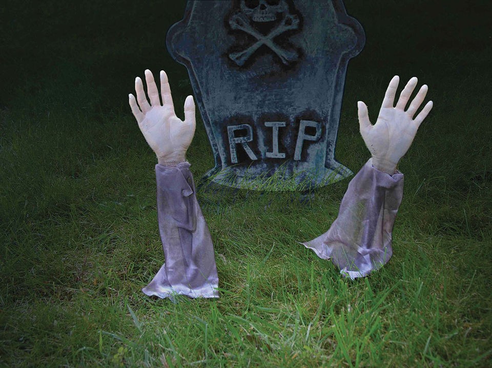 Halloween Zombie Lawn Stakes Garden Decoration Graveyard Dead Grave 