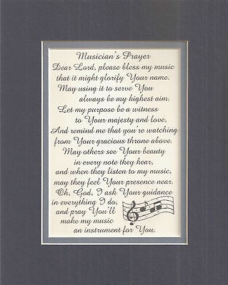   PRAYER Songs MUSIC Notes GODS INSTRUMENT Gracious verses poems plaques