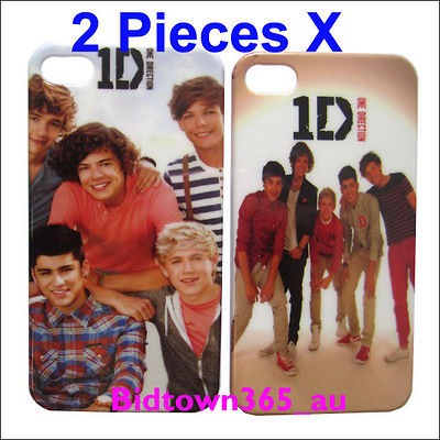   4G 4S 2Pcs One Direction 1D Hard Plastic Back Case Cover Skin Shell