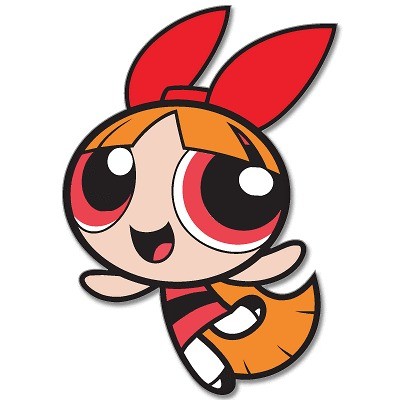 powerpuff girls blossom car bumper sticker 4 x 5 time