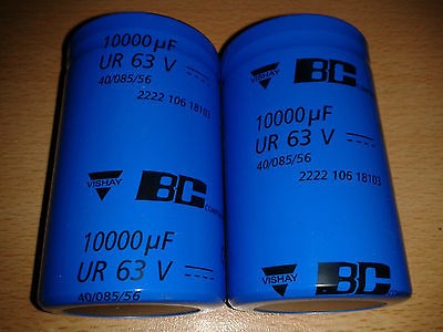 50x NEW 63v 10000UF BC VISHAY 106 VERY LOW ESR EXTREME HI END CAPS FOR 