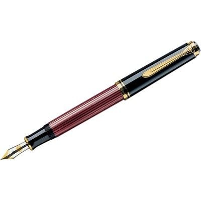 Pelikan Souveran M 600 Fountain Pen Medium NIB Red 14 carat gold