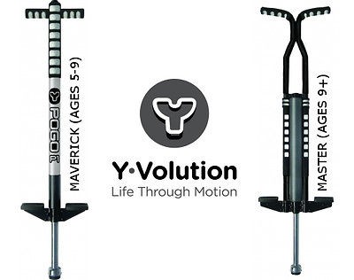   Yvolution Maverick/Master Jumping Exercise Pogo Stick   Black/Silver