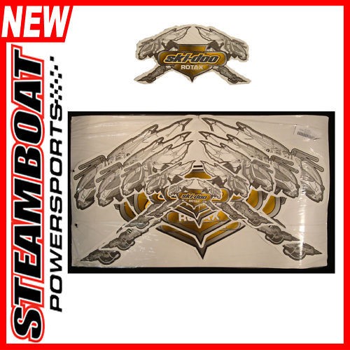 ski doo decal bee shield oem 5 stickers 415129180 time