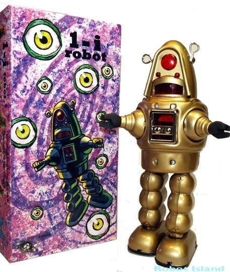 robot windup friend of robby the robot gold