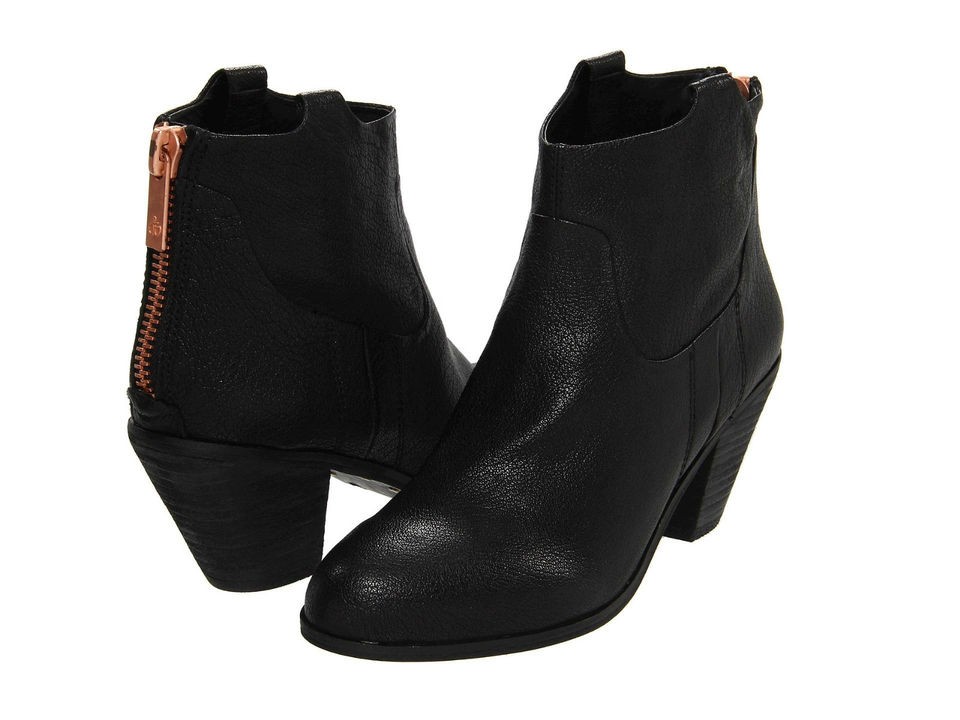 nib sam edelman lisle short boots booties in black