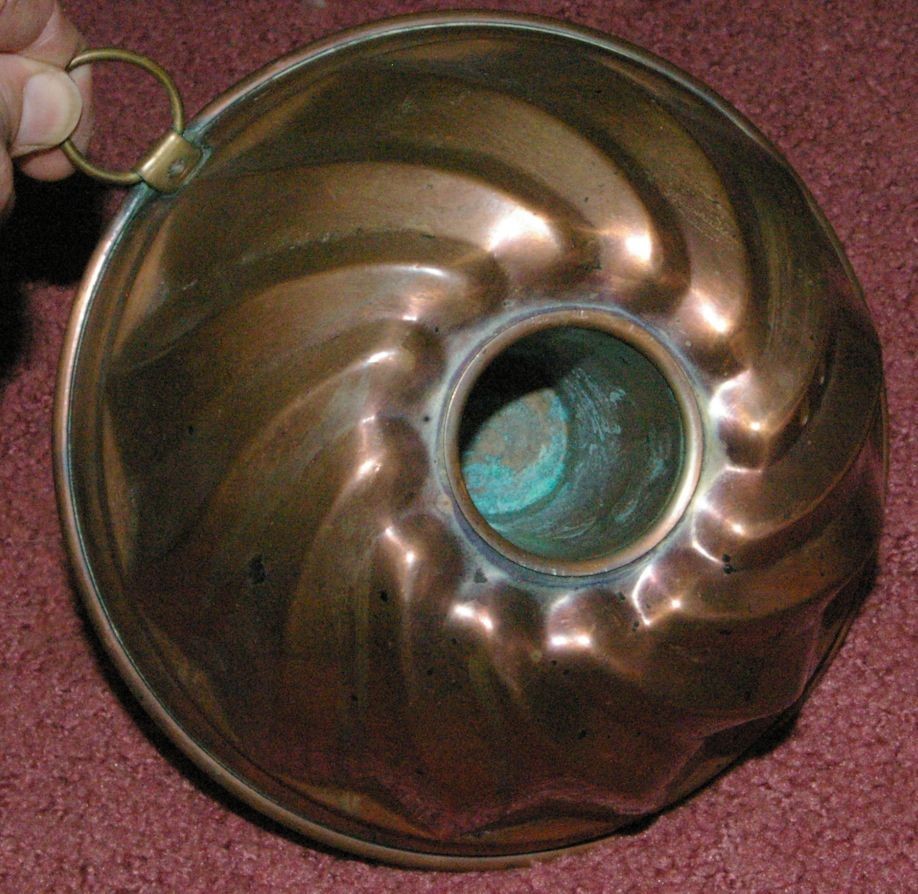 Antique Skultuna Crown Mark Sweden Copper Food Jello Mold 18 cm Nice 