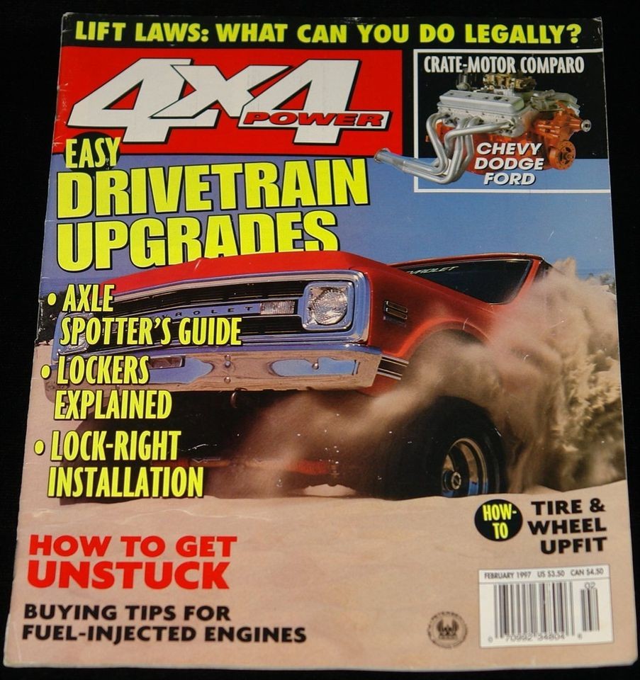 FEBRUARY 1997 4x4 POWER MAGAZINE 1970 CHEVY BLAZER, CRATE MOTOR 