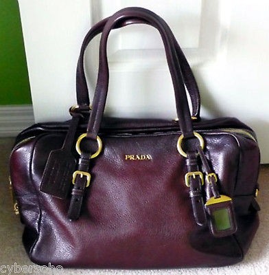 beautiful prada original deerskin bowler bag