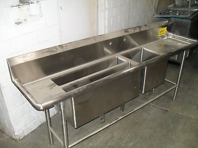 CUSTOM BUILT 3 COMP SINK, FAUCET SYSTEM INCLUDED MODEL# D743480200N