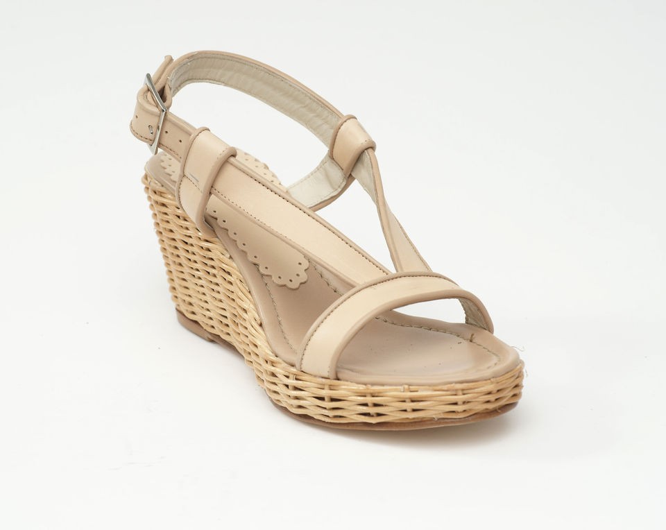 new ramon tenza cristy tan leather slingback wedge $ 148