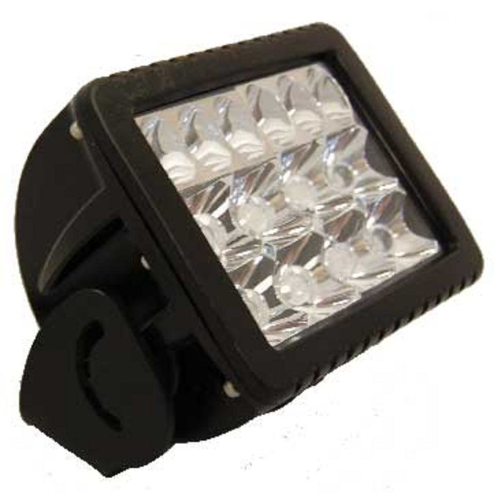   Marine Off Road LED Fixed Floodlight Black Shock Proof 6000 Max Lumens