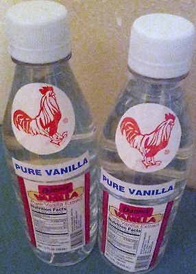 lot of 2 bottles danncy vanilla from mexico 12 oz each light bn baking