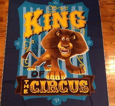 WONDERFUL KING ALEX THE LION MADAGASCAR AT THE CIRCUS FABRIC PANEL