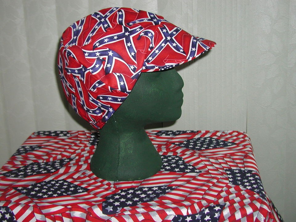 Rebel Flag Reds American Made Welding Hat Biker 4 Working Men $6.00 