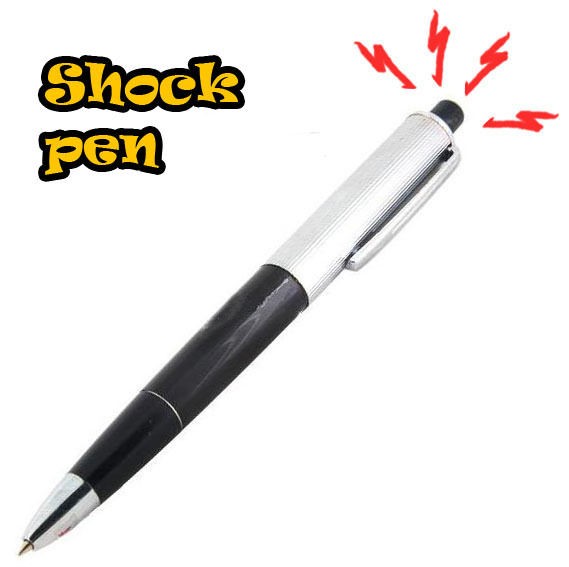 Electric Shock Ballpoint Working Pen Gag Funny Gift Prank Joke Shocker