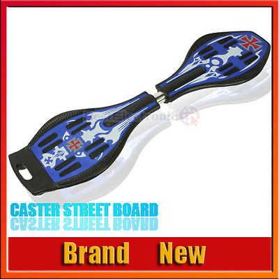 Inline Skateboard Caster Street Surfing Wave Board Blue #01