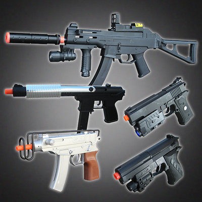 NEW Lot 5 Airsoft Spring Guns Rifle Uzi Pistols Toy Handgun Air Soft w 