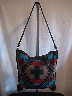 Vtg 80s, Multicolor Southwestern Tapestry, Large Shoulder/Hobo 