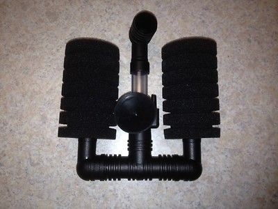 Dual Sponge Filter for Cherry Shrimp / Fish Fry Breeding USA Seller 