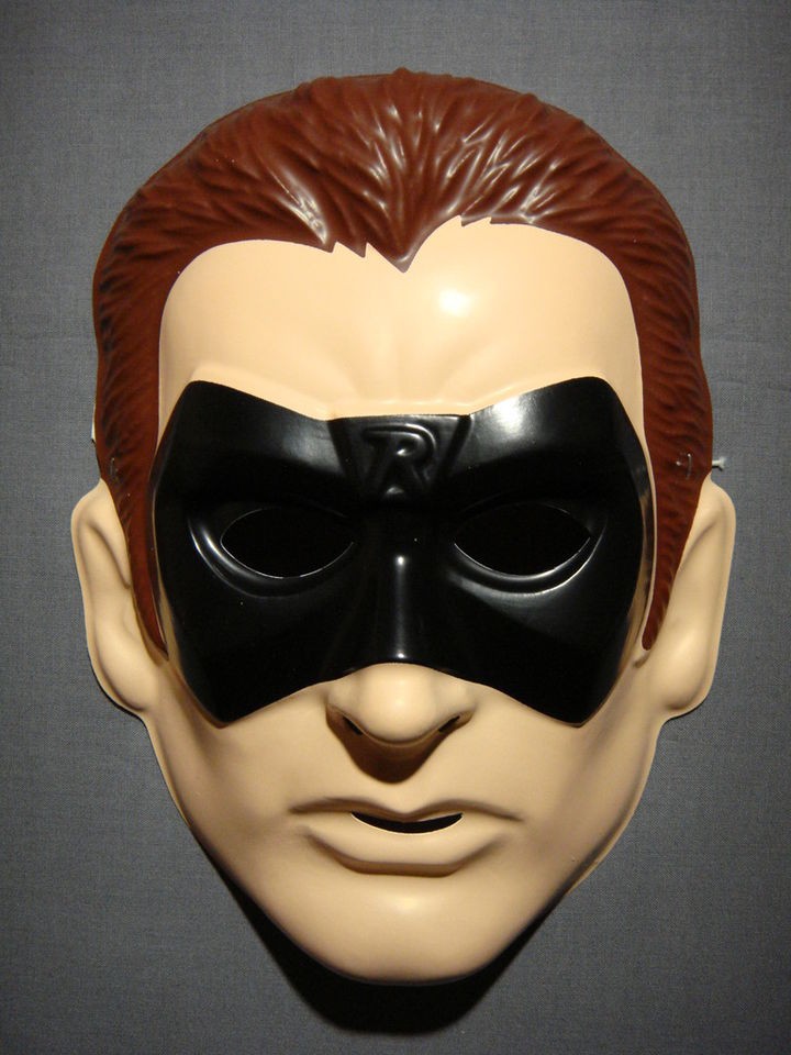 batman robin robin pvc halloween mask new htf one day