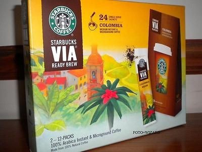 starbucks coffee via instant 24 sachets ready brew 55g  19 