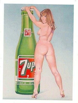 7up pin up girl rare retro vintage fridge magnet 01