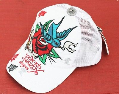   by CHRISTIAN AUDIGIER LOVE BIRD ROSE WHITE HAT TRUCKER CAP UNISEX