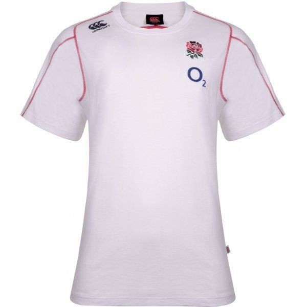 Canterbury England Rugby Union Cotton Cut & Sew Tee Shirt   White 