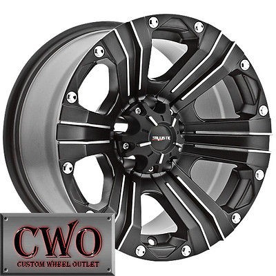 17 Black Ballistic Outlaw Wheels Rims 5x114.3 5 Lug Jeep Wrangler Ford 