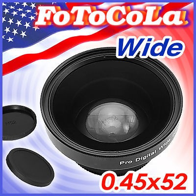 52mm 0 45x macro wide angle lens 62mm front thread