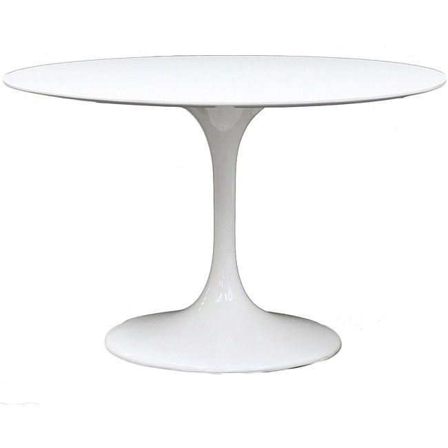 Eero Saarinen Style White 40 inch Tulip Dining Table   White