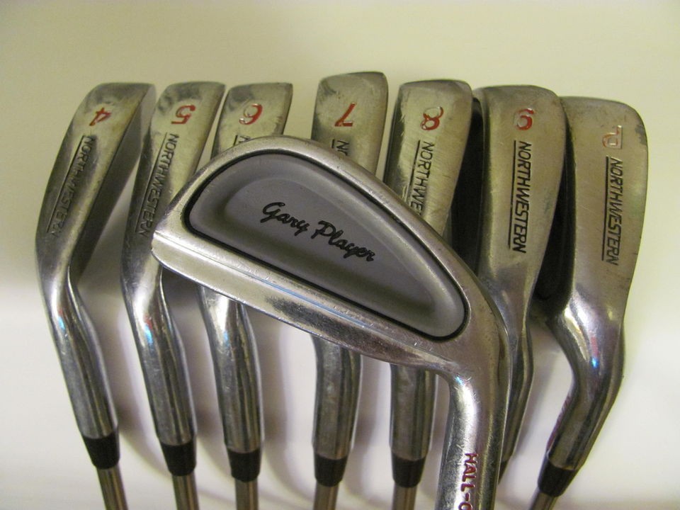 Gary Player Northwestern iron set 3 9 and Pitch. Standard length 