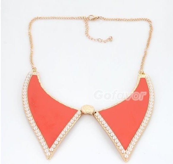 Lady Roman Style Luxury Pearl Embroidered Collar Bib Statement 