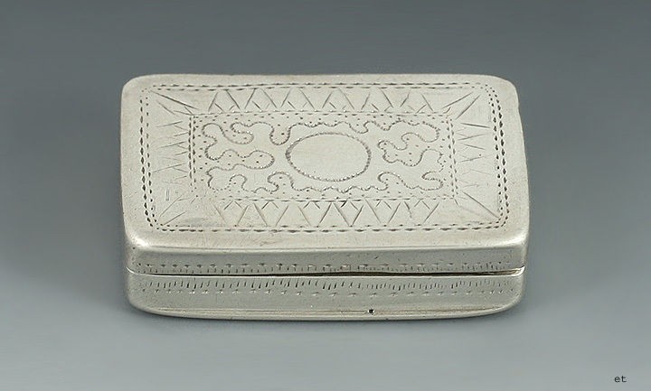 1829 english georgian sterling silver vinaigrette box 