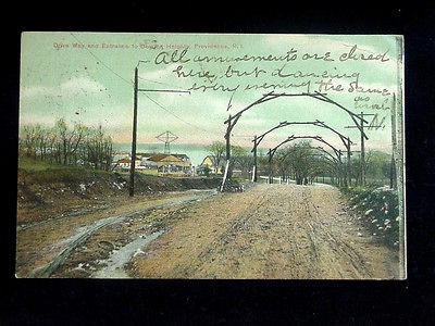 1907 Drive Way & Entrance Boyden Heights RI post card Providence