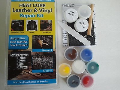Heat Cure Leather & Vinyl Repair Kit for Burns, Holes, and Rips