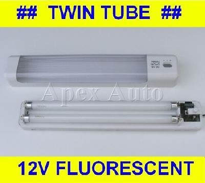   12V Volt Fluorescent Strip Interior Roof Light Lighting Van Caravan