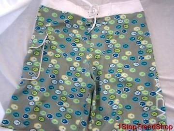 NWT RVCA surf board shorts performance stretch mens gray sizes 30/32 